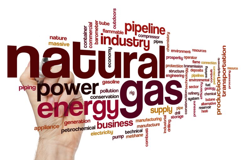 Natural gas concept word cloud background